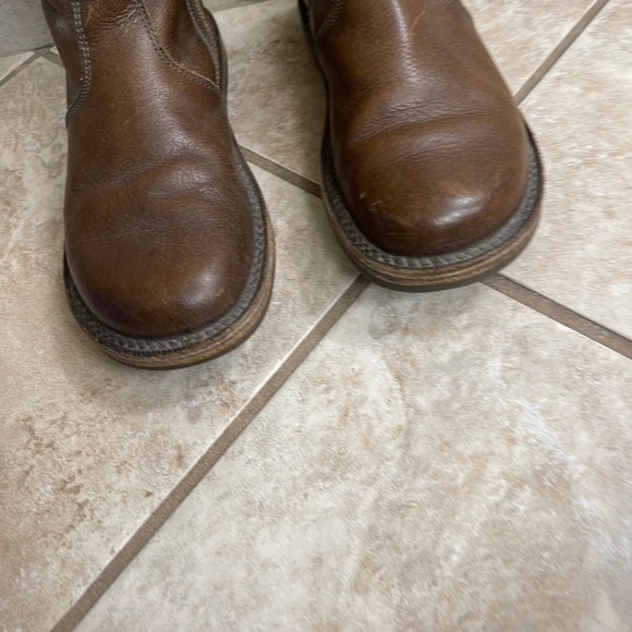 Trippen USA Sz 6(36)Brown Leather Tall Biker Boots Buckle Strap Zip Up Women's - Picture 4 of 16